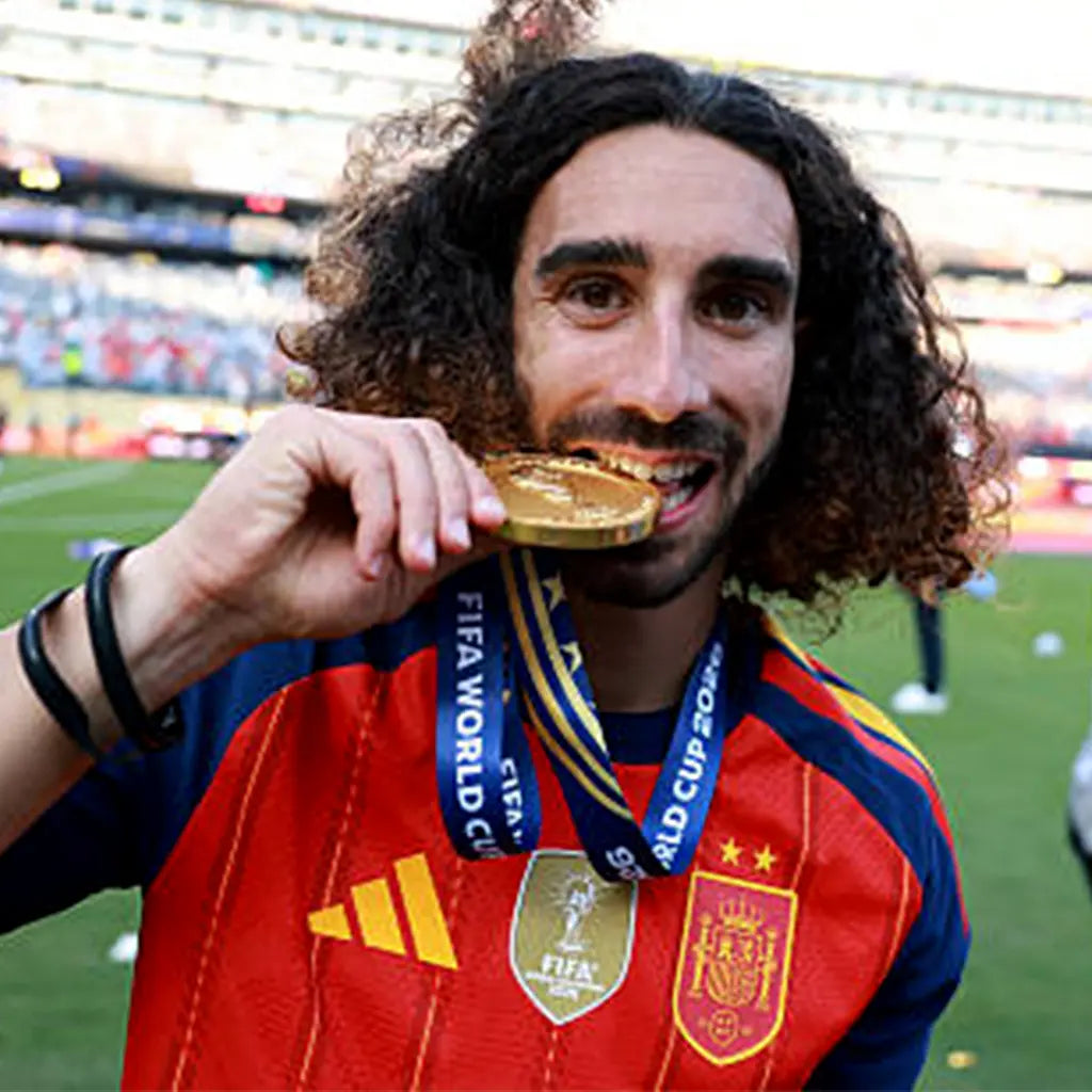 Close-up of FIFA World Cup 2026 gold medal design