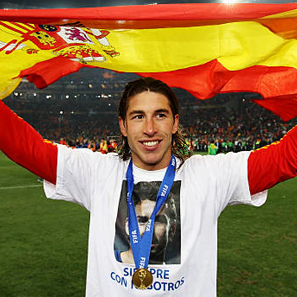 Golden football championship medal for World Cup winners