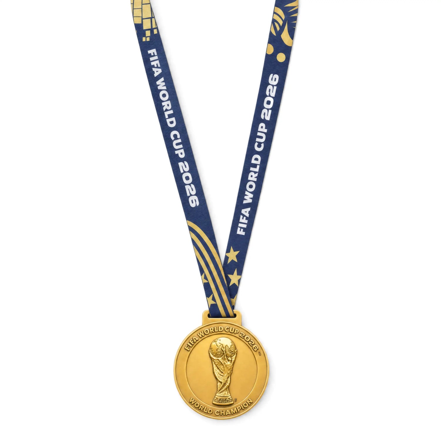 World Cup 2026 champion holding gold medal