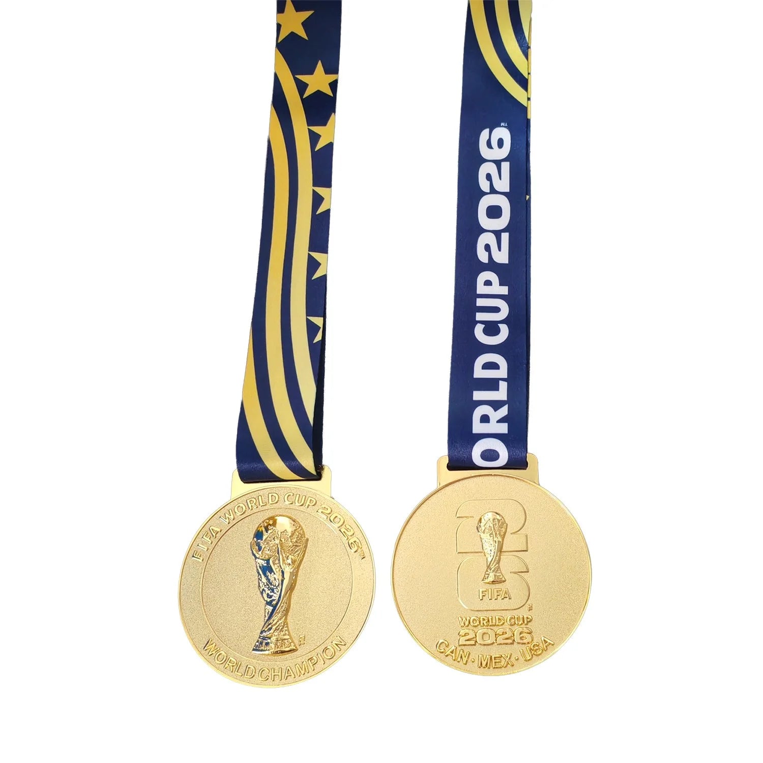 Spain World Cup 2026 champions gold medal front view by Goalato