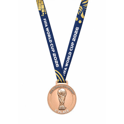 Buy World Cup 2026 3rd Place England bronze medal collectible with trophy and ribbon
