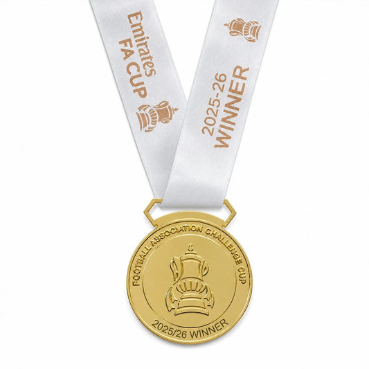 Display of football medals available for fan purchase
