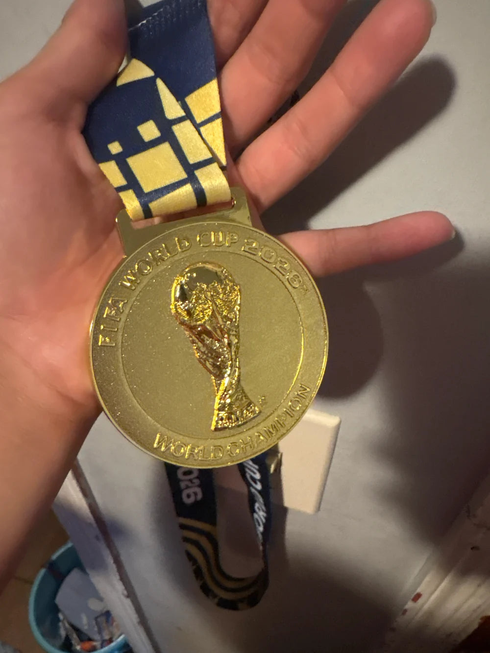 Spain players with gold medals celebrating their World Cup 2026 championship