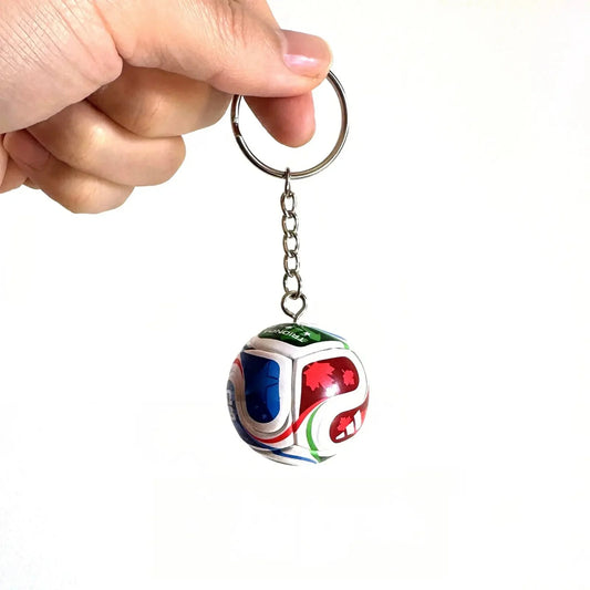 Trionda World Cup 2026 ball keychain attached to metal key ring