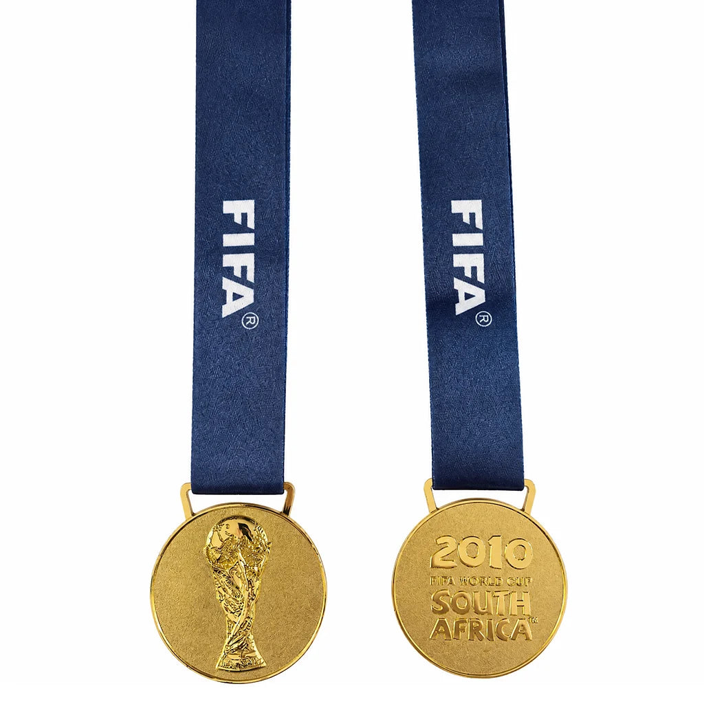 Spain World Cup 2010 medal in gift box packaging, collector edition